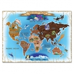  Puzzle de podea gigant "Harta lumii"