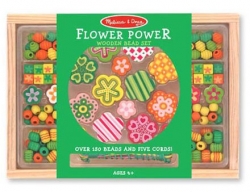 Set margele din lemn Flower Power