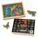 Dinozauri din lemn cu magneti